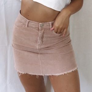 Rare Brandy Melville corduroy pink jean skirt!